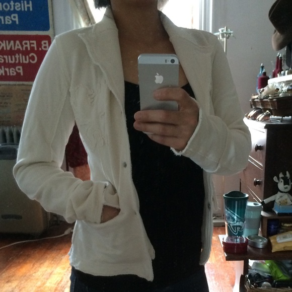 COPY - TRIPLE 5 SOUL cotton blazer w pockets and zipper - Picture 4 of 7